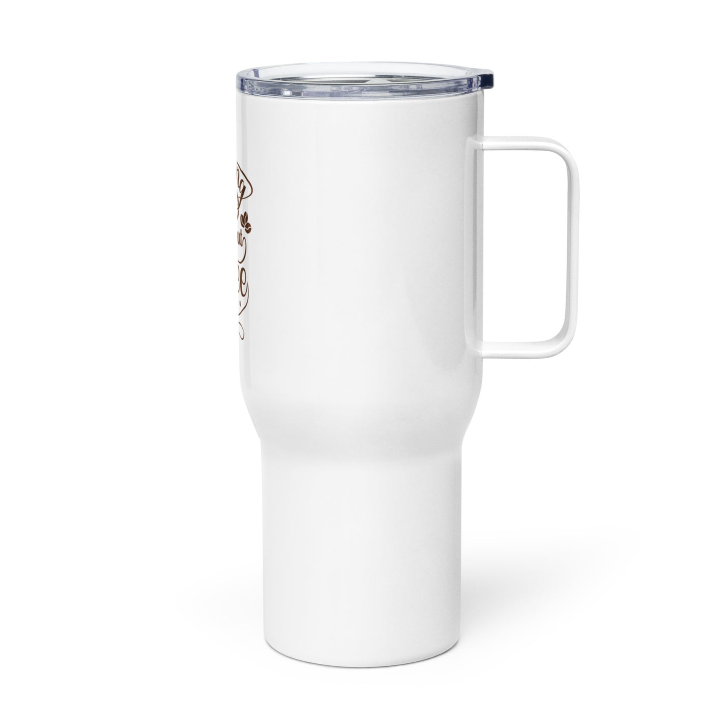 Adulting is hard without coffee Travel mug with a handle