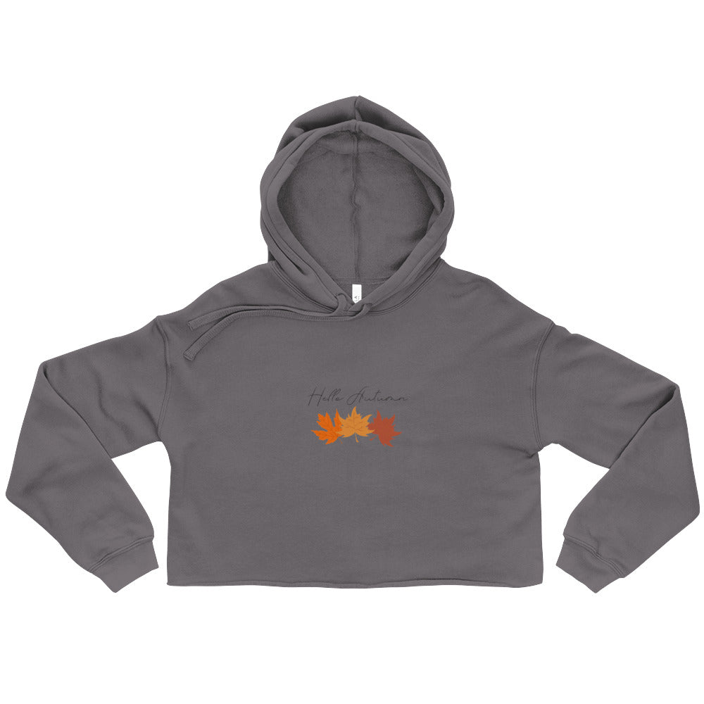 Hello Autumn Crop Hoodie