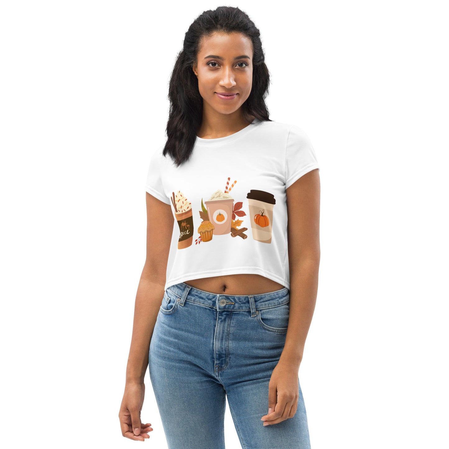 3 Pumpkin Latte's Crop Tee