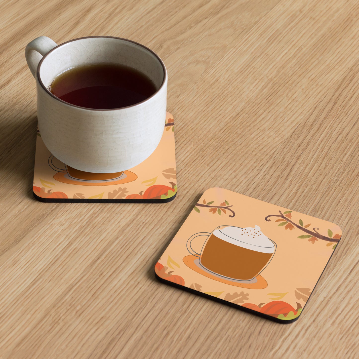 Autumn Coffee Cork-back coaster