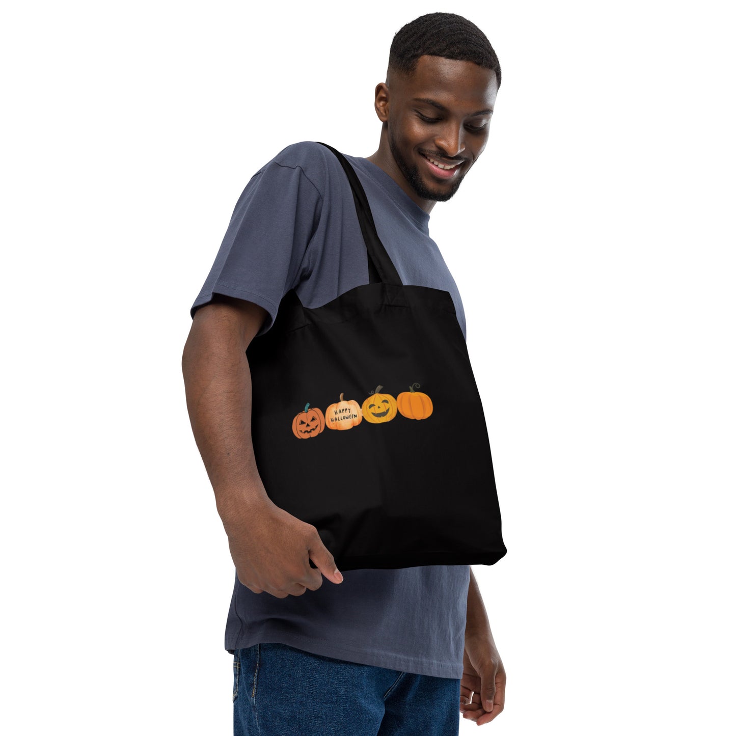 Pumpkin faces fashion tote bag