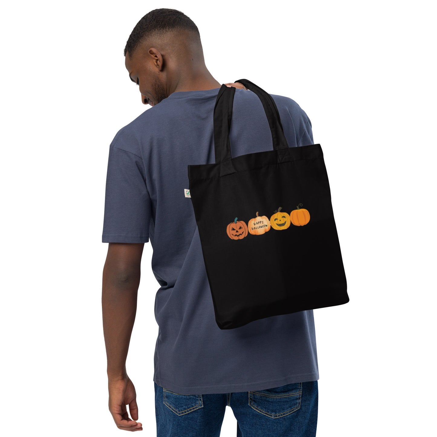 Pumpkin faces fashion tote bag