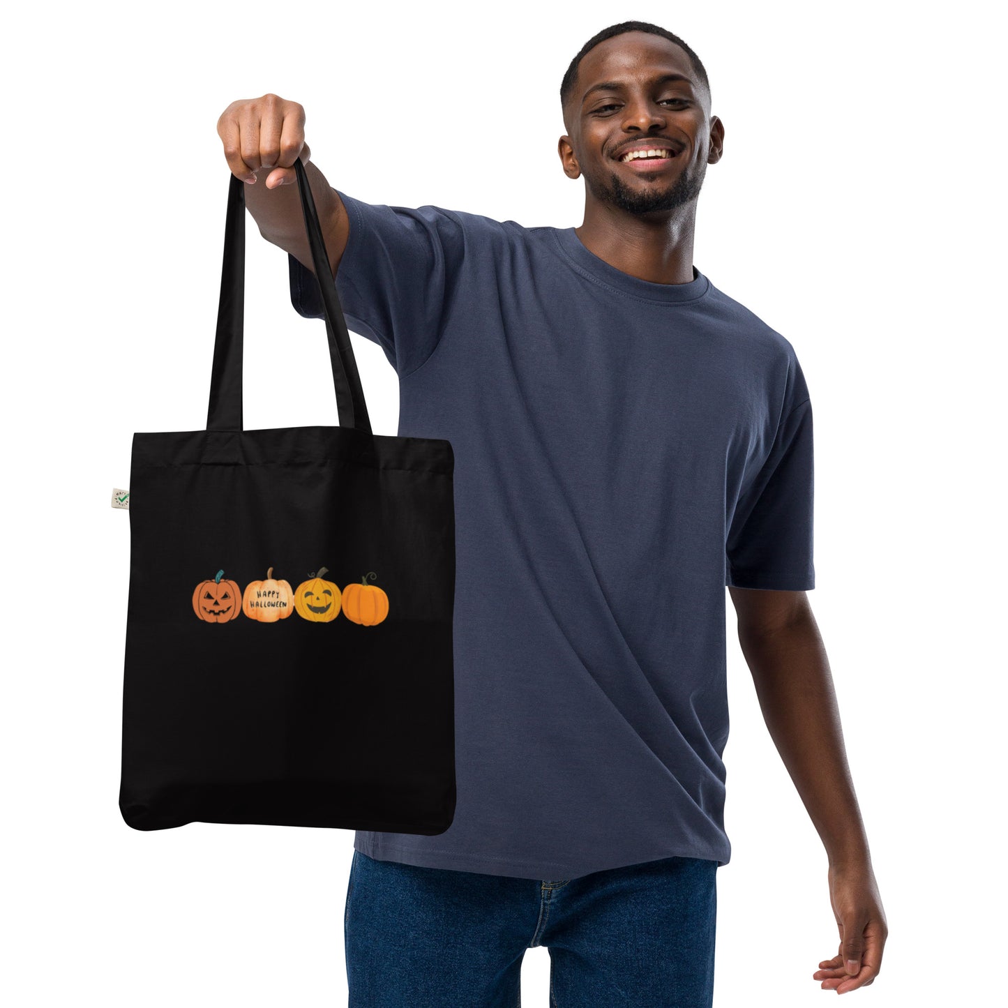 Pumpkin faces fashion tote bag
