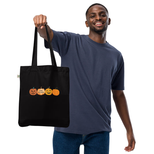 Pumpkin faces fashion tote bag