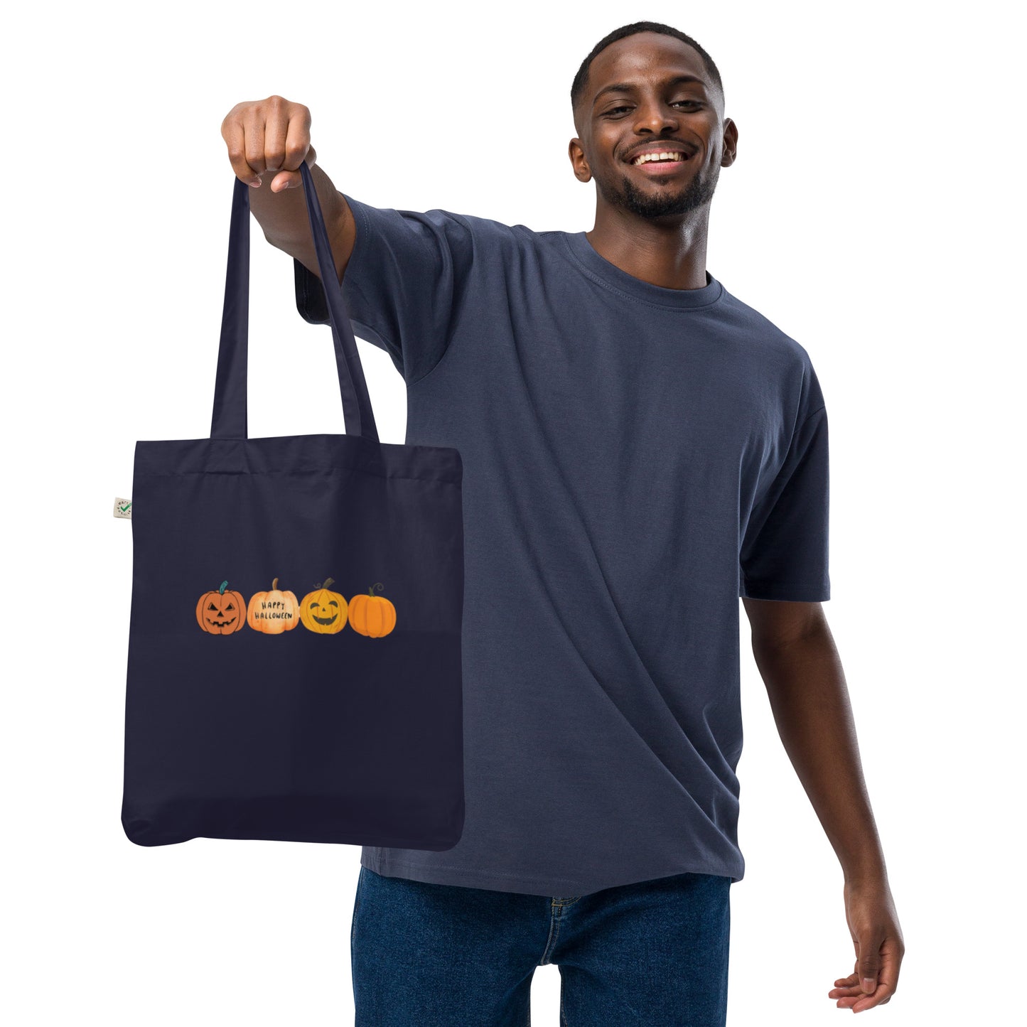 Pumpkin faces fashion tote bag