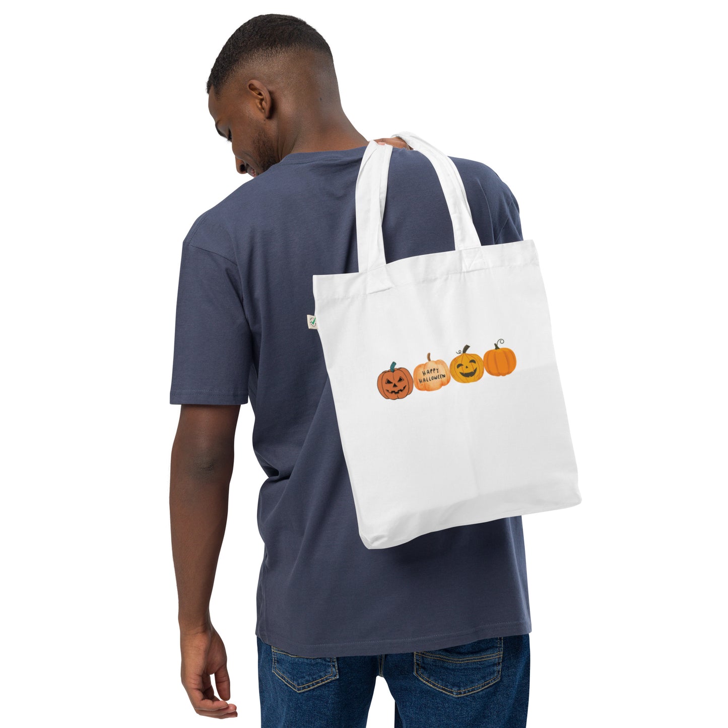 Pumpkin faces fashion tote bag