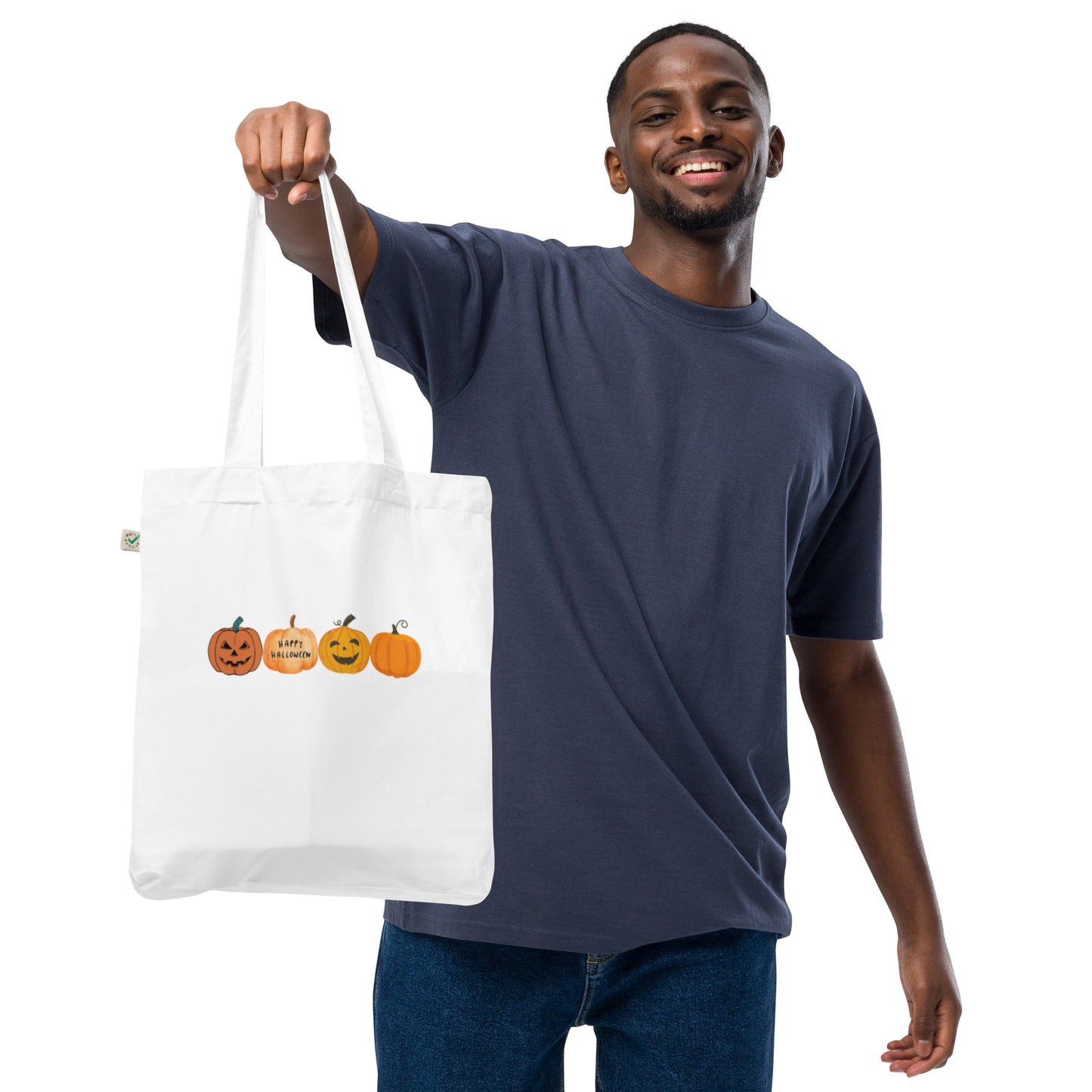 Pumpkin faces fashion tote bag