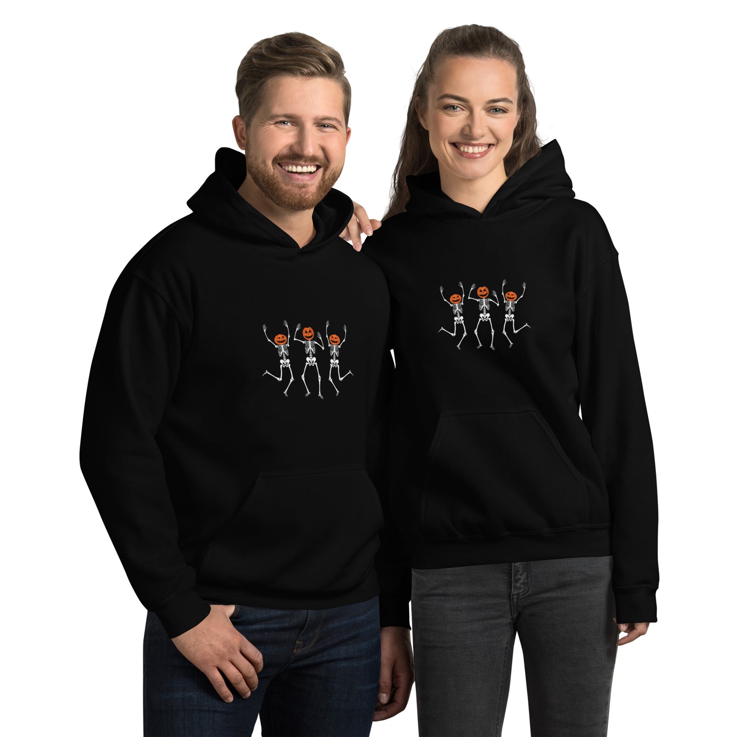 Skeleton Pumpkin Head Unisex Hoodie