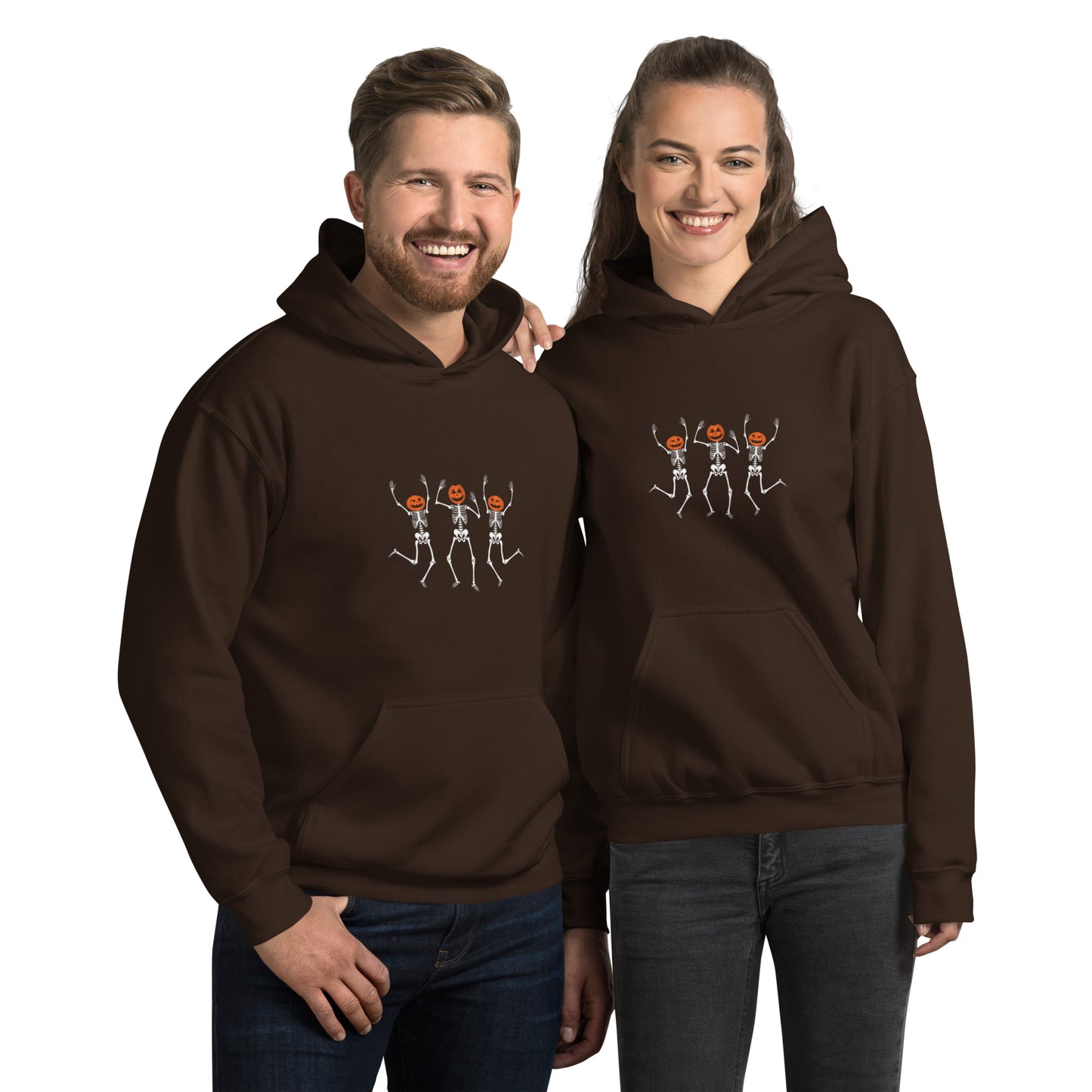 Skeleton Pumpkin Head Unisex Hoodie