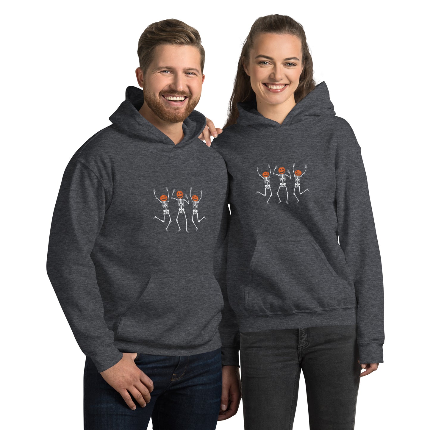 Skeleton Pumpkin Head Unisex Hoodie