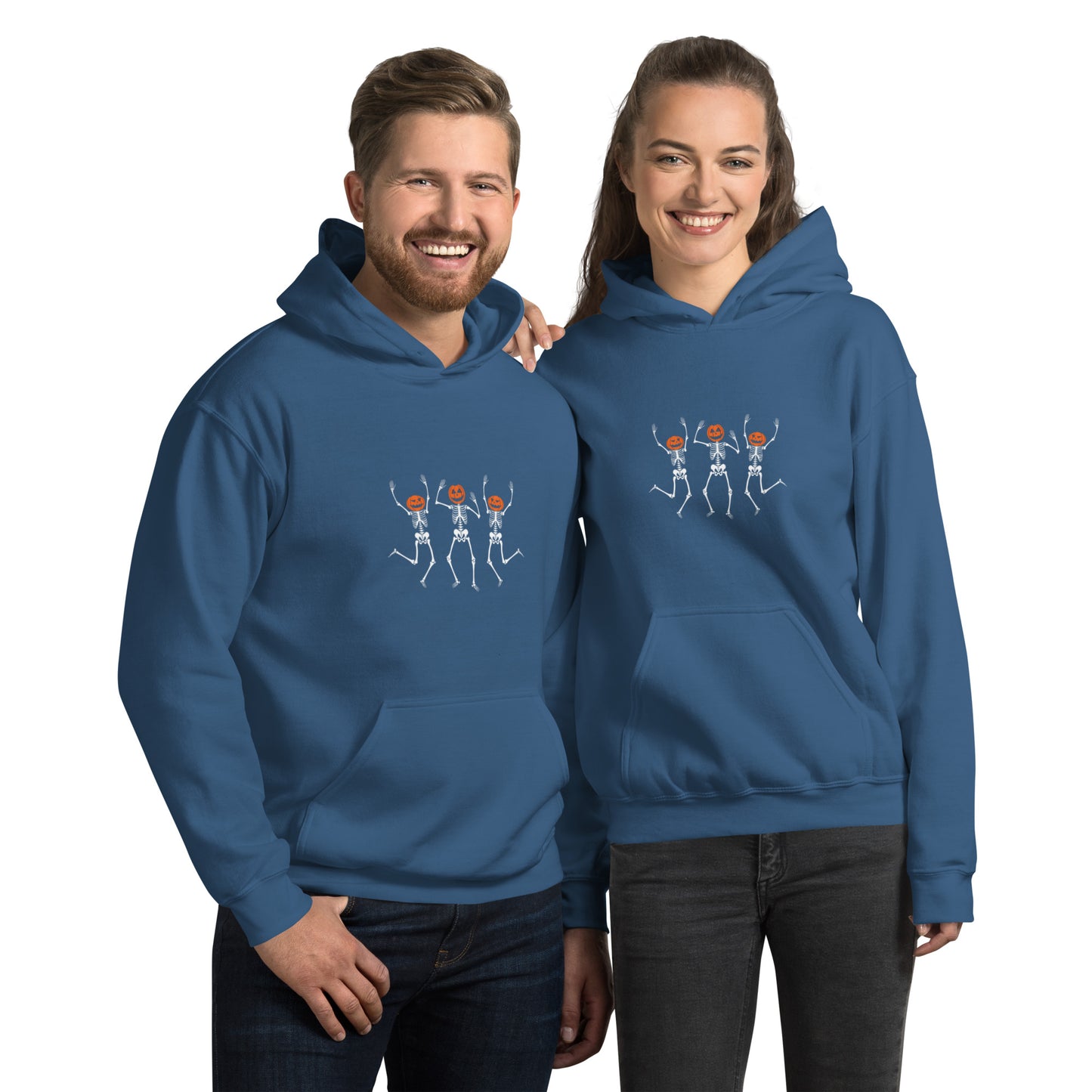 Skeleton Pumpkin Head Unisex Hoodie