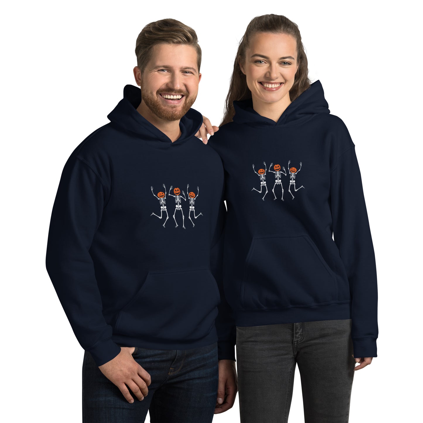 Skeleton Pumpkin Head Unisex Hoodie